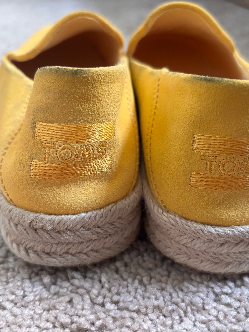 TOMS Yellow Canvas Slip-On Loafers for Women - Picture 3 of 6
